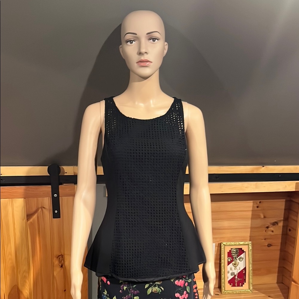 Guess Black Mesh Tank Top